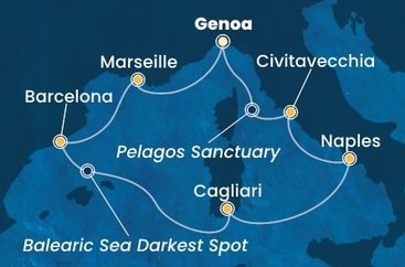 Taliansko, Francúzsko, Španielsko z Janova na lodi Costa Smeralda