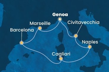 Taliansko, Francúzsko, Španielsko z Janova na lodi Costa Toscana