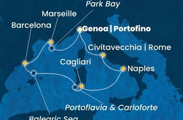 Taliansko, Francúzsko, Španielsko z Janova na lodi Costa Smeralda