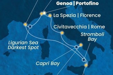 Taliansko, , Francúzsko z Janova na lodi Costa Fascinosa