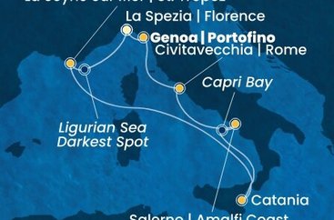 Taliansko, Francúzsko,  z Janova na lodi Costa Fascinosa