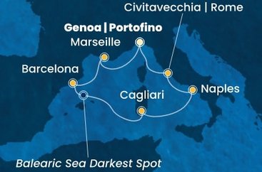 Taliansko, Francúzsko, Španielsko z Janova na lodi Costa Toscana
