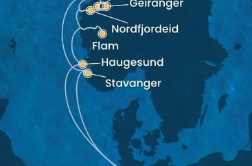 Nemecko, Nórsko z Hamburgu na lodi Costa Favolosa