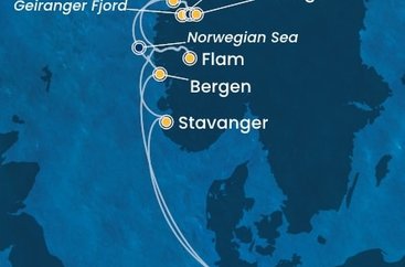 Nemecko, Nórsko z Hamburgu na lodi Costa Favolosa