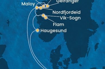 Nemecko, Nórsko z Hamburgu na lodi Costa Favolosa
