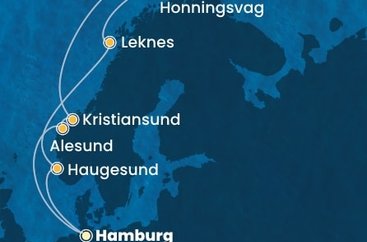 Nemecko, Nórsko z Hamburgu na lodi Costa Favolosa