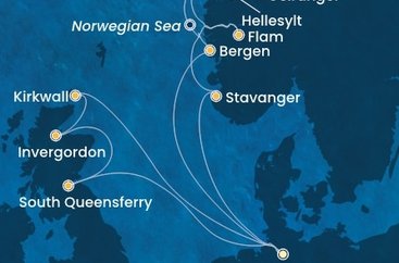 Nemecko, Veľká Británia, Nórsko z Hamburgu na lodi Costa Favolosa
