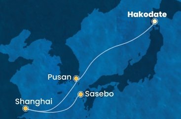 Japonsko, Južná Kórea, Čína z Hakodatu na lodi Costa Serena