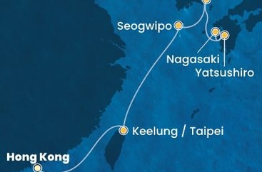 Čína, Tchaj-wan, Južná Kórea, Japonsko z Hong Kongu na lodi Costa Serena