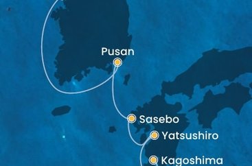 Južná Kórea, Japonsko z Incheonu (Soulu) na lodi Costa Serena
