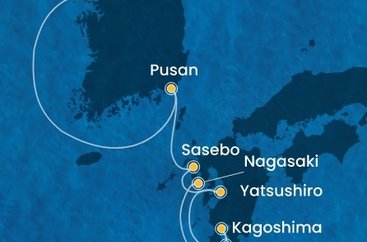 Južná Kórea, Japonsko,  z Incheonu (Soulu) na lodi Costa Serena