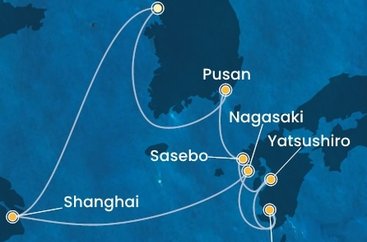 Južná Kórea, Japonsko, Čína z Incheonu (Soulu) na lodi Costa Serena