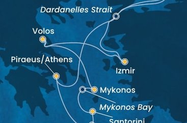 Turecko, Grécko z Istanbulu na lodi Costa Fortuna