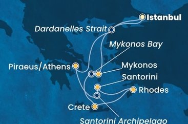 Turecko, Grécko z Istanbulu na lodi Costa Fortuna