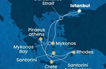 Turecko, Grécko z Istanbulu na lodi Costa Pacifica
