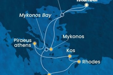 Turecko, Grécko z Istanbulu na lodi Costa Pacifica