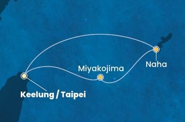 Tchaj-wan, Japonsko z Keelungu (Taipeje) na lodi Costa Serena Tchaj-wan, Japonsko z Keelungu (Taipeje) na lodi Costa Serena