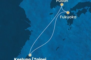 Tchaj-wan, Japonsko, Južná Kórea z Keelungu (Taipeje) na lodi Costa Serena