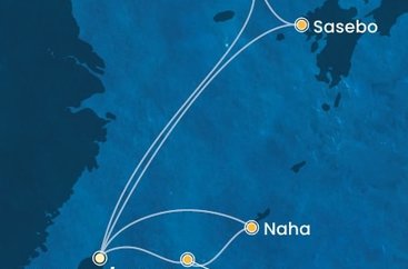 Tchaj-wan, Japonsko, Južná Kórea z Keelungu (Taipeje) na lodi Costa Serena