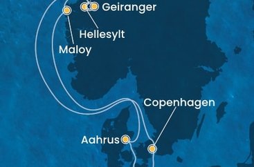 Nemecko, Dánsko, Nórsko z Kielu na lodi Costa Diadema