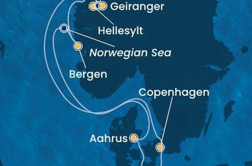 Nemecko, Dánsko, Nórsko z Kielu na lodi Costa Diadema