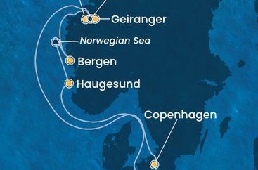 Nemecko, Dánsko, Nórsko z Kielu na lodi Costa Diadema