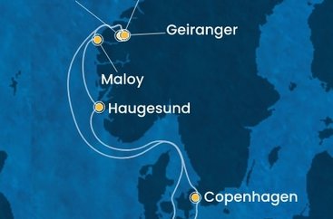 Nemecko, Dánsko, Nórsko z Kielu na lodi Costa Diadema