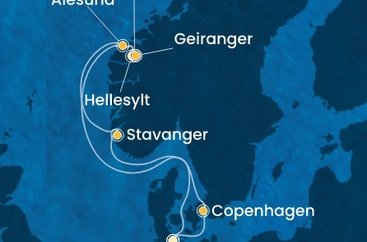 Nemecko, Dánsko, Nórsko z Kielu na lodi Costa Diadema