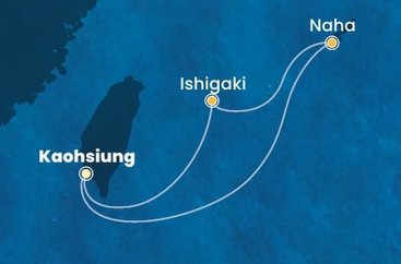 Tchaj-wan, Japonsko z Kaohsiungu na lodi Costa Serena