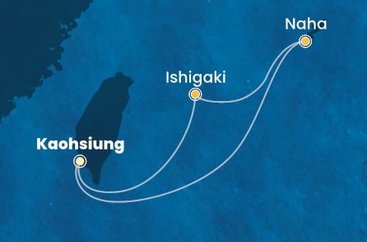 Tchaj-wan, Japonsko z Kaohsiungu na lodi Costa Serena