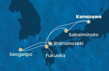 Japonsko, Južná Kórea z Kanazawy na lodi Costa Serena