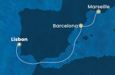 Portugalsko, Španielsko, Francúzsko z Lisabonu na lodi Costa Favolosa