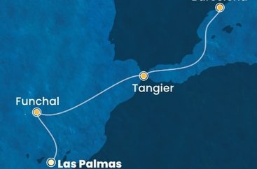 Španielsko, Portugalsko, Maroko z Las Palmas na lodi Costa Pacifica