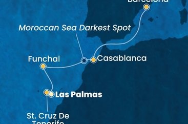 Španielsko, Portugalsko, , Maroko z Las Palmas na lodi Costa Fortuna