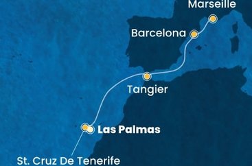 Španielsko, Maroko, Francúzsko z Las Palmas na lodi Costa Smeralda