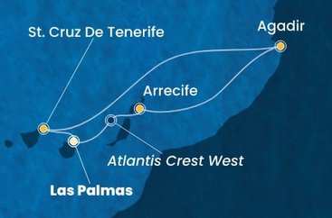 Španielsko, Maroko z Las Palmas na lodi Costa Smeralda