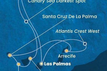 Španielsko, Portugalsko,  z Las Palmas na lodi Costa Fortuna