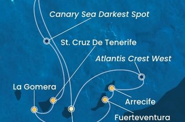 Španielsko, Portugalsko, La Gomera z Las Palmas na lodi Costa Pacifica
