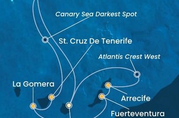 Španielsko, Portugalsko, La Gomera z Las Palmas na lodi Costa Pacifica