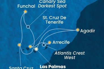 Španielsko, Portugalsko, Maroko z Las Palmas na lodi Costa Fortuna