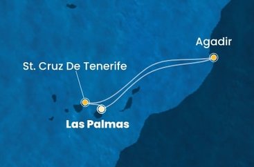 Španielsko, Maroko z Las Palmas na lodi Costa Smeralda