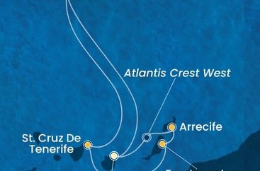 Španielsko, Portugalsko z Las Palmas na lodi Costa Smeralda