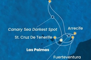 Španielsko, Portugalsko z Las Palmas na lodi Costa Smeralda