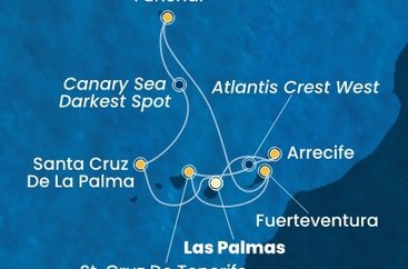 Španielsko, Portugalsko z Las Palmas na lodi Costa Smeralda