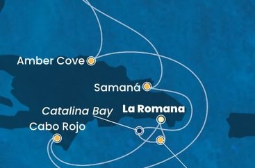 Dominikánska republika, Veľká Británia z La Romany na lodi Costa Pacifica