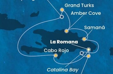 Dominikánska republika, Veľká Británia z La Romany na lodi Costa Pacifica