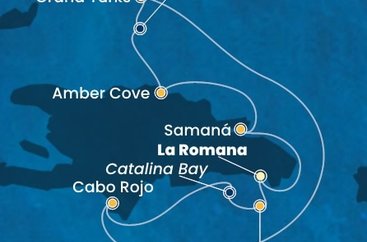 Dominikánska republika, Veľká Británia z La Romany na lodi Costa Pacifica