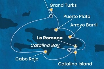 Dominikánska republika, , Veľká Británia z La Romany na lodi Costa Fascinosa