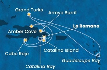 Dominikánska republika, , Veľká Británia z La Romany na lodi Costa Fascinosa