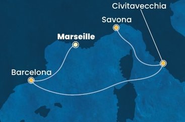 Francúzsko, Španielsko, Taliansko z Marseille na lodi Costa Pacifica